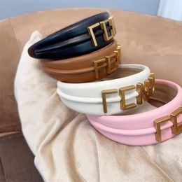 Ladies Leather Hair Band Personalized Fashionable Letter Hair Clip Vintage Y2K Hair Accessories Designer Sport Headband Womens Hair Ties 4 Colours