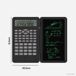 Calculators Scientific Calculator with Erasable Writing Board 240 Functions 2 Line LCD Display Foldable Financial Math Calculator School