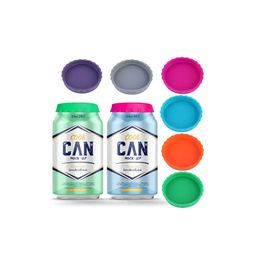 Silicone Sealing Can Cap Lids Soda Can Covers Reusable Colourful Drink Cans Protector 2.1 Inch Food Grade Can for Coke Beer Energy Drink