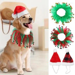 Dog Apparel Christmas Hat Breathable Outfit Elastic Pet Supplies Cute Soft Collar Lightweight Skin-Friendly Pets Accessories