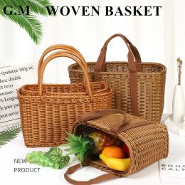 Boxes Household Shopping Basket Ins Style Portable Storage Basket Flower Basket Picnic Food Fruit Organiser Photography Props