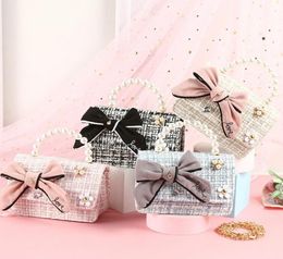 Korean Kids Mini Purses and Handbags 2020 Cute Little Girl Small Coin Wallet Girls Pearl Crossbody Bags Kid Party Purse Gift2889913
