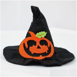 Party Hats New Amazon Halloween Pet Hat Witch Pumpkin Funny Dog Party Supplies Drop Delivery Home Garden Festive Party Supplies Dhzye