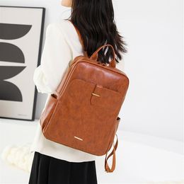 Women Men Backpack Style Genuine Leather Fashion Casual Bags Small Girl Schoolbag Business Laptop Backpack Charging Bagpack Rucksa2721