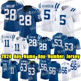 #28 Jonathan Taylor football jersey #5 Anthony Richardson Michael Pittman Jr. Quenton Nelson Moore II Peyton Manning Shaquille Leonard Any Name Any Number jerseys