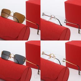 Popular Sunglasses for Women white designer shades sun glasses rimless occhiali da sole originality holiday gifts luxury mens sunglasses PJ039 C23
