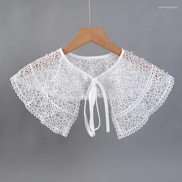 Bow Ties 2024 Female Shirt Lace Fake Collar For Women Cloud Shoulder False Doll Detachable Necklace Shawl