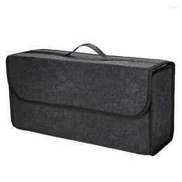 Car Organiser Portable Foldable Boot Organiser Box Practical Felt Cloth Automobile Storage Bag Suitable Storing Tools Small Items