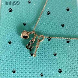 Pendant Necklaces Popular S925 Sterling Silver Cupid Arrow Love Necklace Female Temperament Key Clavicle Chain Simple 88q2 JPUH