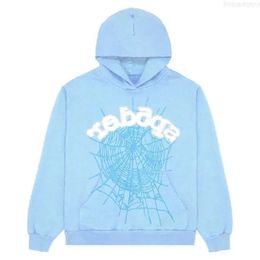 Men's Hoodies Sweatshirts Men's Hoodies 2023 Sky Blue Sp5der Men Women 1 Hip Hop Young Thug Spider World Wide Print Pullover 363