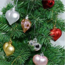 Party Decoration Love Christmas Ball Ornaments Electroplated Coloured Tree Pendant 4.5cm Decorations