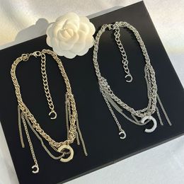 Top Gold Pendant Necklaces Fashion Neckalce For Woman Couple Chains Brass Necklace Wedding Gift Jewellery