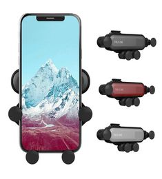 This Is One Air Vent Mount Mobile Smart Phone Holder Car Gravity Linkage Handy Auto Retractable Lock Sensing Bracket In Retail pac1338537