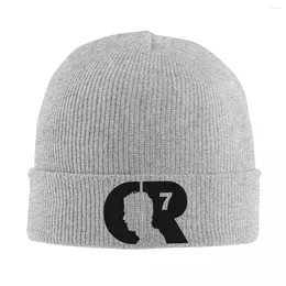 Berets C Number R 7 Knit Hat Beanie Winter Hats Warm Fashion Football Soccer Caps Men Women Gifts
