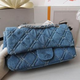 Designer- Women fashion ladies bag chain messenger small denim washed retro craft shouder bags275U