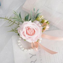 Decorative Flowers Wedding Wrist Ornament For Bridesmaids Bride Flower Decor Wreath