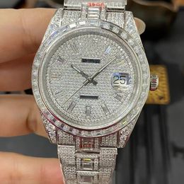 Montre de luxe Mens Watch 41mm 2824 Automatic mechanical movement steel Relojes case babysbreath diamond watch wristwatches