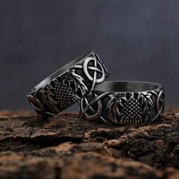 Band Rings Movie Cosplay Outlander Ring Stainless Steel Women Men Rings Jewerly 240125