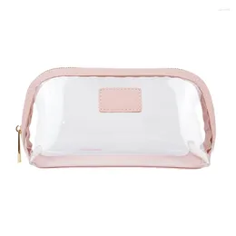 Cosmetic Bags 2024 Makeup Bag Half Moon Transparent Toiletry Home Travel Organizer For Personal Care