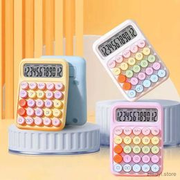 Calculators Large Display Cartoon Mechanical Calculator Mechanical Button Detachable Candy Colour Mechanical Calculator Candy Color Kawaii