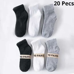Sports Socks 10 Pairs Men's Breathable Comfortable Socks Office Casual Business Sock for Sneakers Shoes Stocking Work Socks For All Seasons YQ240126