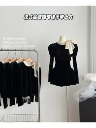 Women's Blouses Gothic Black Shirts And 90s Y2k Vintage Elegant Korean Streetwear Harajuku Long Sleeve Shirt 2000s Clothes 2024