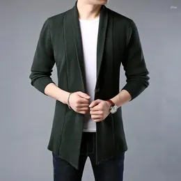 Men's Sweaters Top Grade Brand Knit Korean Fashion Cardigan Men Sweater Woolen Casual Long Slim Fit Coats Japanese Jacket Clothes