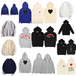 Men's Hoodies Sweatshirts 24s Designer Play Commes Jumpers Des Garcons Letter Embroidery Long Sleeve Pullover Women Red Heart Loose Sweater Clothing HGDS