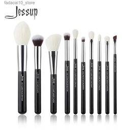 Makeup Brushes Jessup 10pcs Makeup Brushes Set Beauty tools Make up Brush Cosmetic Foundation Powder Definer Blending Eyeshadow Wing Liner Q240126