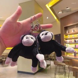 Keychains Gorilla Keychain Long-armed Monkey Plush Doll Pendant Creative Trend Backpack Kids Birthday Gifts