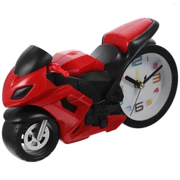 Table Clocks Children's Alarm Clock Ornaments Home Decor Bookcase Shelf Motorbike Movement Model Simulated Motorcycle