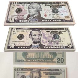 50 size USA Dollars Party Supplies Prop money Movie Banknote Paper Novelty Toys 1 5 10 20 50 100 Dollar Currency Fake Money Child5160182I1TH