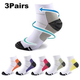 Sports Socks 1/2/3 Pairs Men Women Socks Couples Elastic Pressure Compression Socks Outdoor Sports Trail Running Cycling Ankle Socks Boat YQ240126