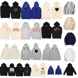 Men's Hoodies Sweatshirts 24s Designer Play Commes Jumpers Des Garcons Letter Embroidery Long Sleeve Pullover Women Red Heart Loose Sweater Clothing CXVB