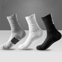 Sports Socks 3pairs/Lot Men's Socks Compression Stockings Breathable Basketball Sports Cycling Socks Moisture Wicking High Elastic Tube Socks YQ240126