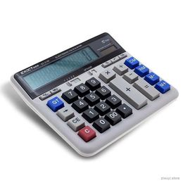 Calculators Large Computer Electronic Calculator Counter Solar Battery Power 12 Digit Display Multi-functional Big Button for Business Off