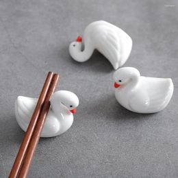 Chopsticks Cute Ceramic Chopstick Holder Exquisitely Designed Swan Duck Dog Japanese Grocery Ornament Crafts