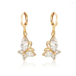 Dangle Earrings MxGxFam Particular Butterfly Earring For Women Zircon Gold Colour 3 Choices