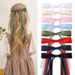 Baby Girls Tassel Ribbon Bow Hair Clip Sweet Children Hairpin Hair Decoration Hair Clip Barrettes Kids Hair Accessories