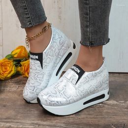 Dress Shoes Fashion Leopard Print Sneakers Women 2024 Spring Chunky Platform Sports Woman Thick Sole Non-Slip PU Leather Loafers