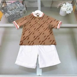 New kids T-shirts suit summer boys girls tracksuits Size 100-150 baby clothes Large letter logo printing Polo and shorts Jan20