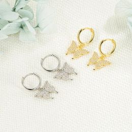 Dangle Earrings Silver Gold Colour Butterfly For Women 2024 Trending Drop In Wedding Jewellery Aretes
