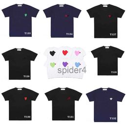 Play Designer Shirts Fashion Cdg Badge Clothes Comfort t Shirt Sleeves Summer Lovers Top Tshirt Designers 80AR 80AR 80AR