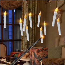 Candles Halloween Christmas Floating Magic Stick Candle Light Birthday Party Decorative Atmosphere Remote Control Home Decor 230921 Dhysz