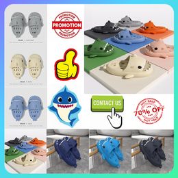 Casual Platform Slides designer shark slippers Shoes Summer Cool Slipper Fashion Wide Designers Slides Lady Household Slide Flat Flip Flops Sandals