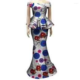 Ethnic Clothing SALE!!! African Applique Flower Top And Skirts Sets For Women Bazin Riche Traditional 2 Pieces Set