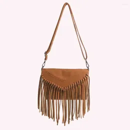 Duffel Bags Women Tassel Crossbody Tote Envelope Bag Western Hobo Handbag Versatile Leather Shoulder Girl Stylish Satchel Purse