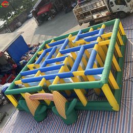 Free Ship Outdoor Activities 9x9x2mH (30x30x5.5ft) With blower commercial giant Inflatable maze tag arena corn farm tourism Sport Games For Sale