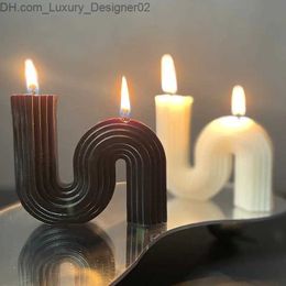 Candles Home Decor Loft Style Geometric S-shaped Scented Candles Room decor Aesthetic Aromatic Candles Table Decoration And Accessories Q240127