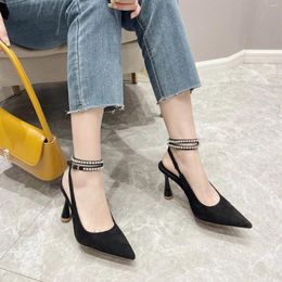 Sandals Breathable High Casual Women's Pointed Heels Lace Up Toe Fashion Sexy For Women Wide Heel Shoes Size 12